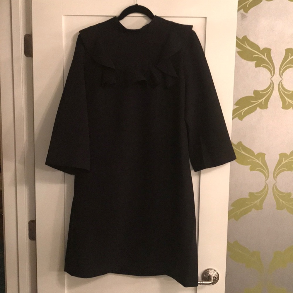 Black ruffle dress